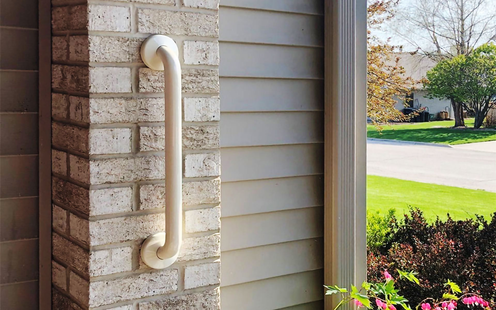 Grab bar for a safe porch or garden