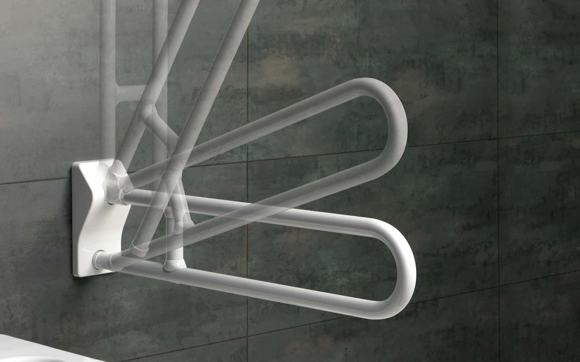 Folding grab bars antibacterial and inclusive