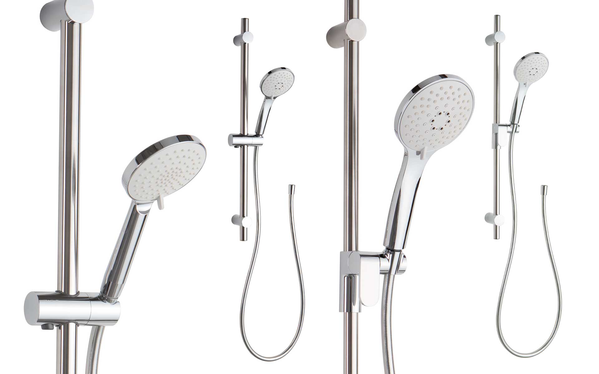 The SOLO shower set, made completely of stainless steel