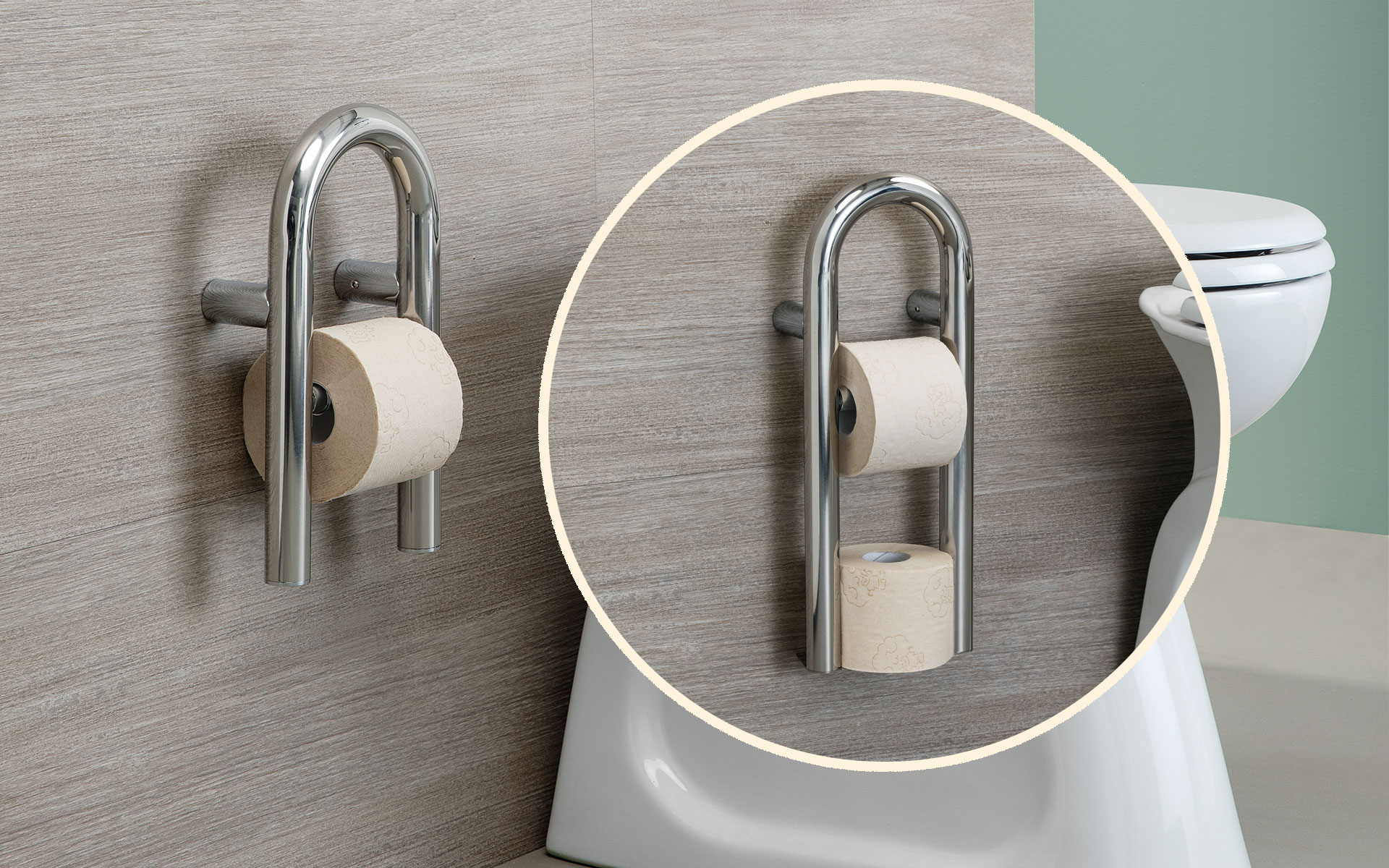 Grab bar for a safe bathroom
