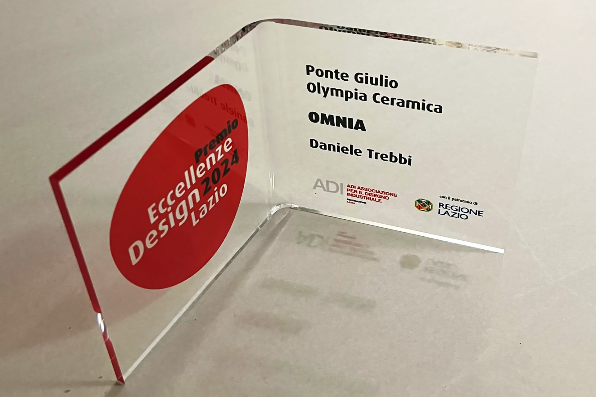 La targa premio conquistata da Omnia