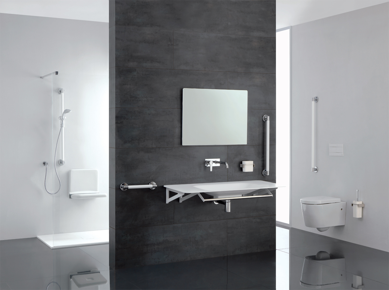 Lavabo, sanitario, doccia e ausili, soluzioni ambiente per l