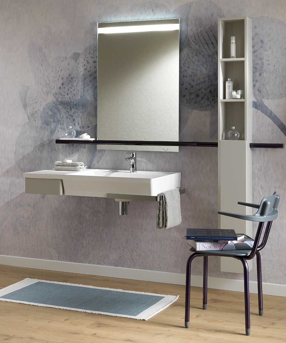 Zona lavabo Ponte Giulio, pratica e di design